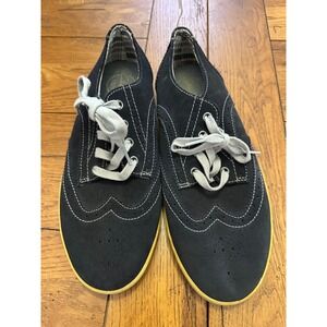 clarks sutter black wingtip suede shoes lace‎ up men's 10